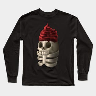 Skeleton cupcake Long Sleeve T-Shirt